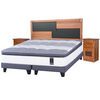 Cama Europea 2 Plazas Titanium New + Set Colonia