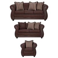 Juego de Living Black Factory Sofia 6 Cuerpos Café