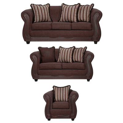 Imagen 1 del producto Juego de Living Black Factory Sofia 6 Cuerpos Café