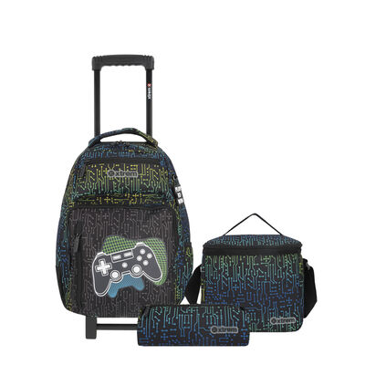 Pack Mochila con ruedas Xtrem Run 5XT Gamer Negro