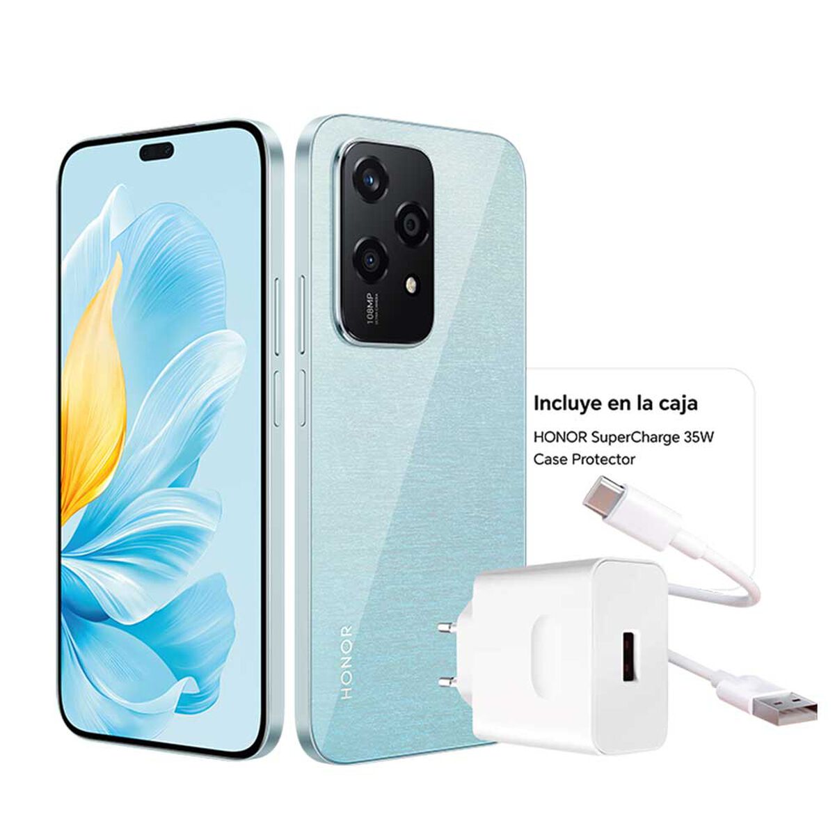 Celular Honor H200 Lite 256GB 6,7" Cyen Liberado + Honor Choice MB M1 Red