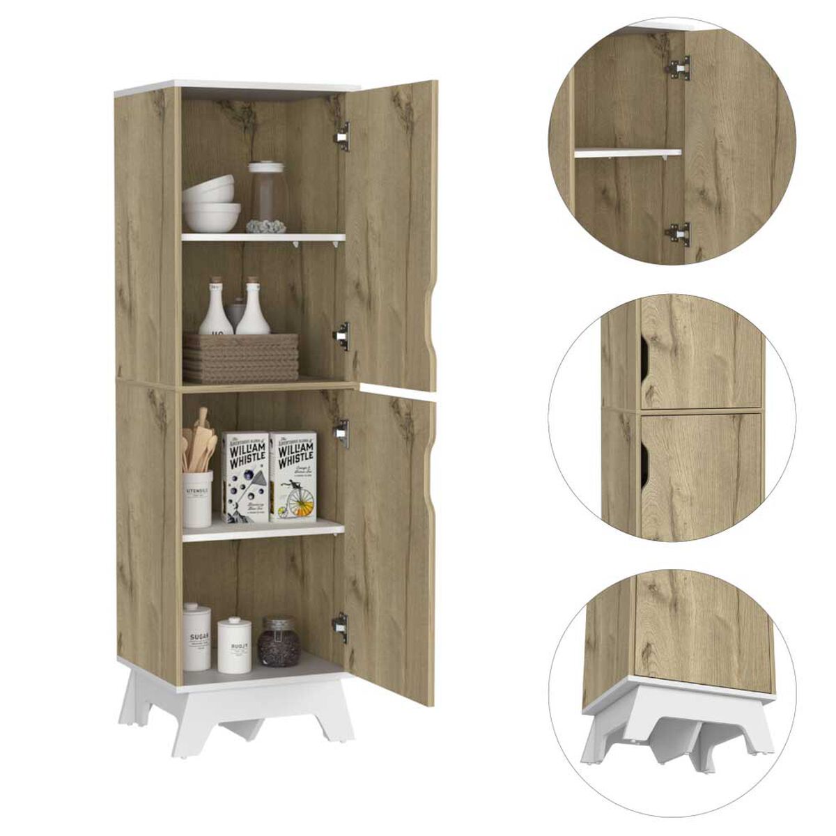 Mueble Alacena TuHome Bi Color Duna Blanco 2 Puertas