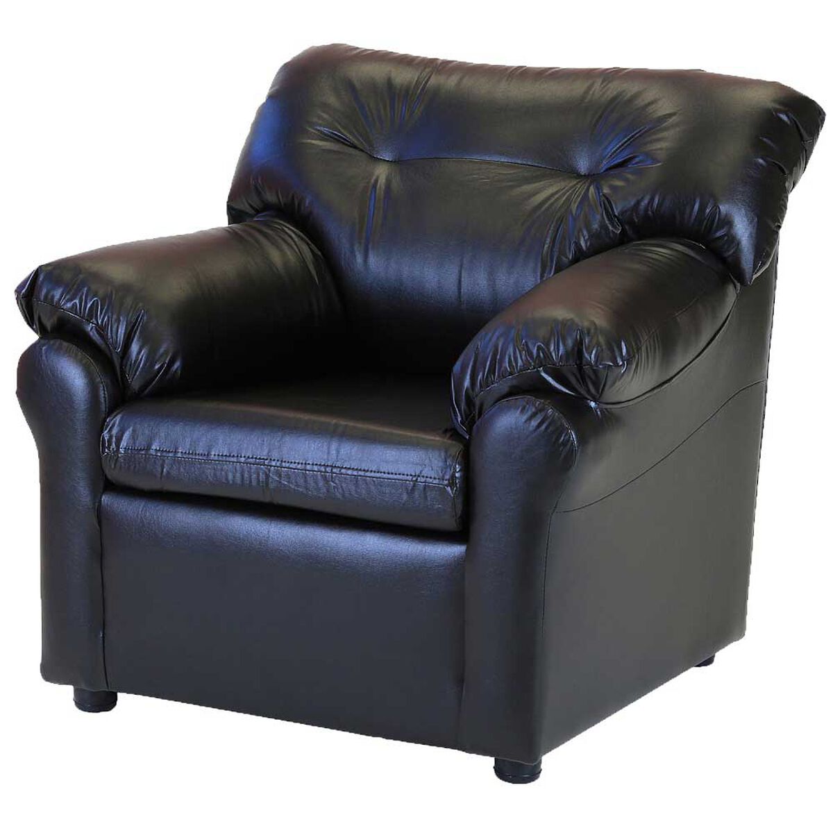 Juego de Living Muebles America Santa Fe Sofá 2 Cuerpos + Dos Sillones 1 Cuerpo Negro