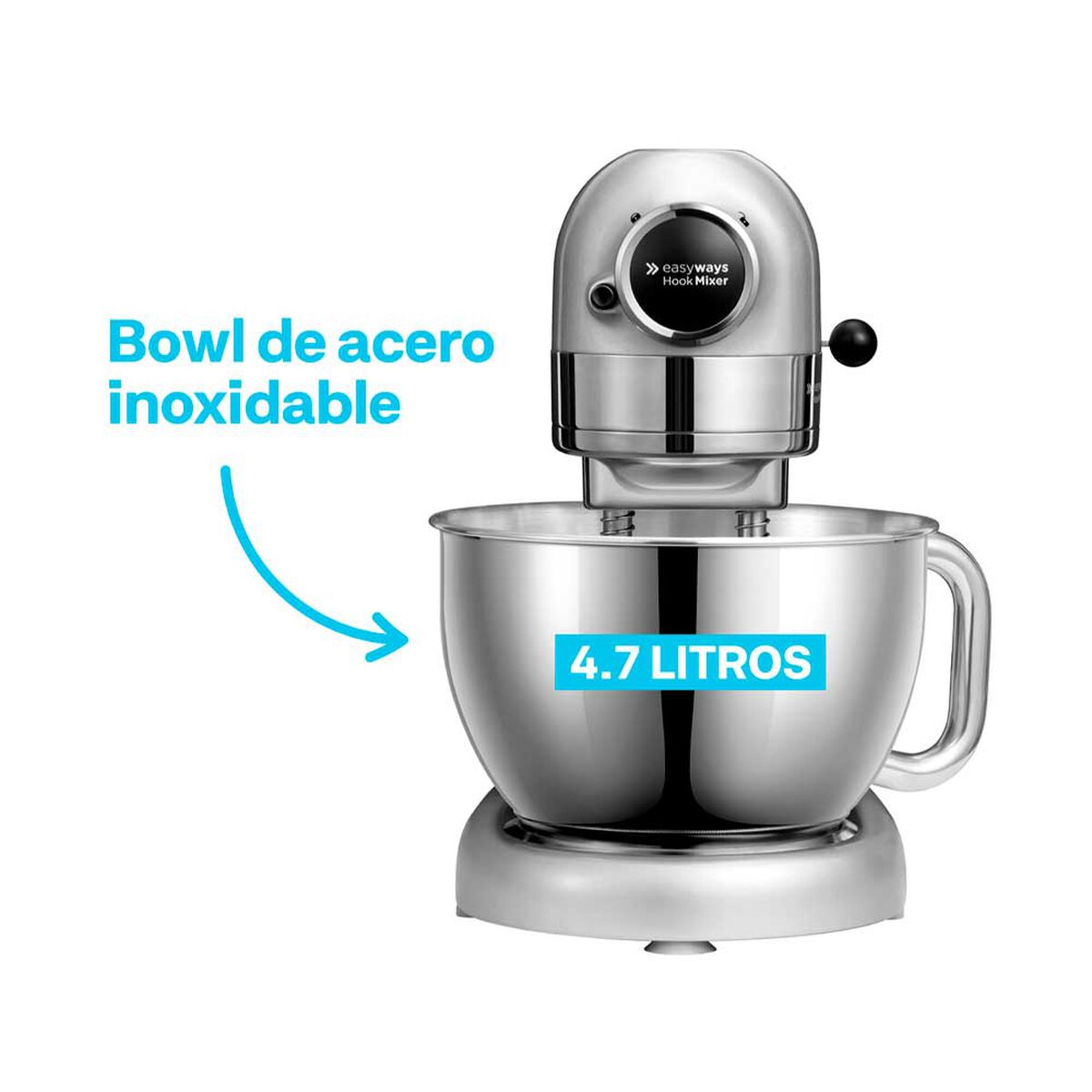 Batidora de Pedestal Easyways Hook Mixer 4,3 lts.