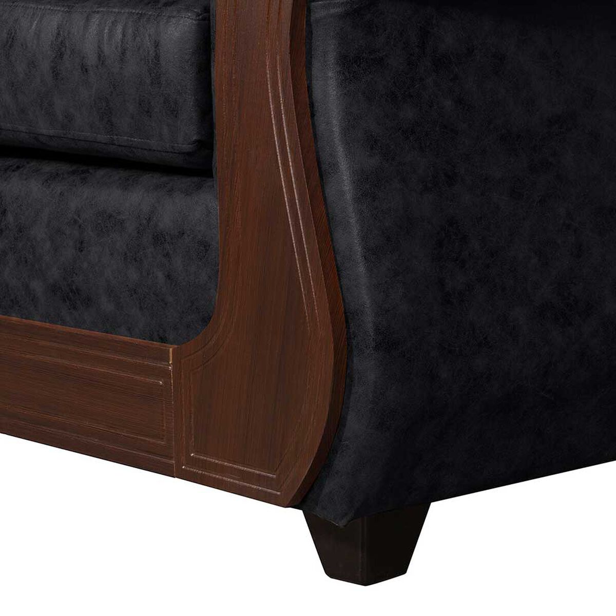 Sof&aacute; Black Factory Palermo 2 Cuerpos Negro