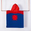 Toalla de Playa con Capucha Infantil Spiderman Ojos 60 x 120 cm