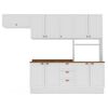 Kit Cocina Modular Royal Vekkahome 10 Puertas 3 Cajones Blanca