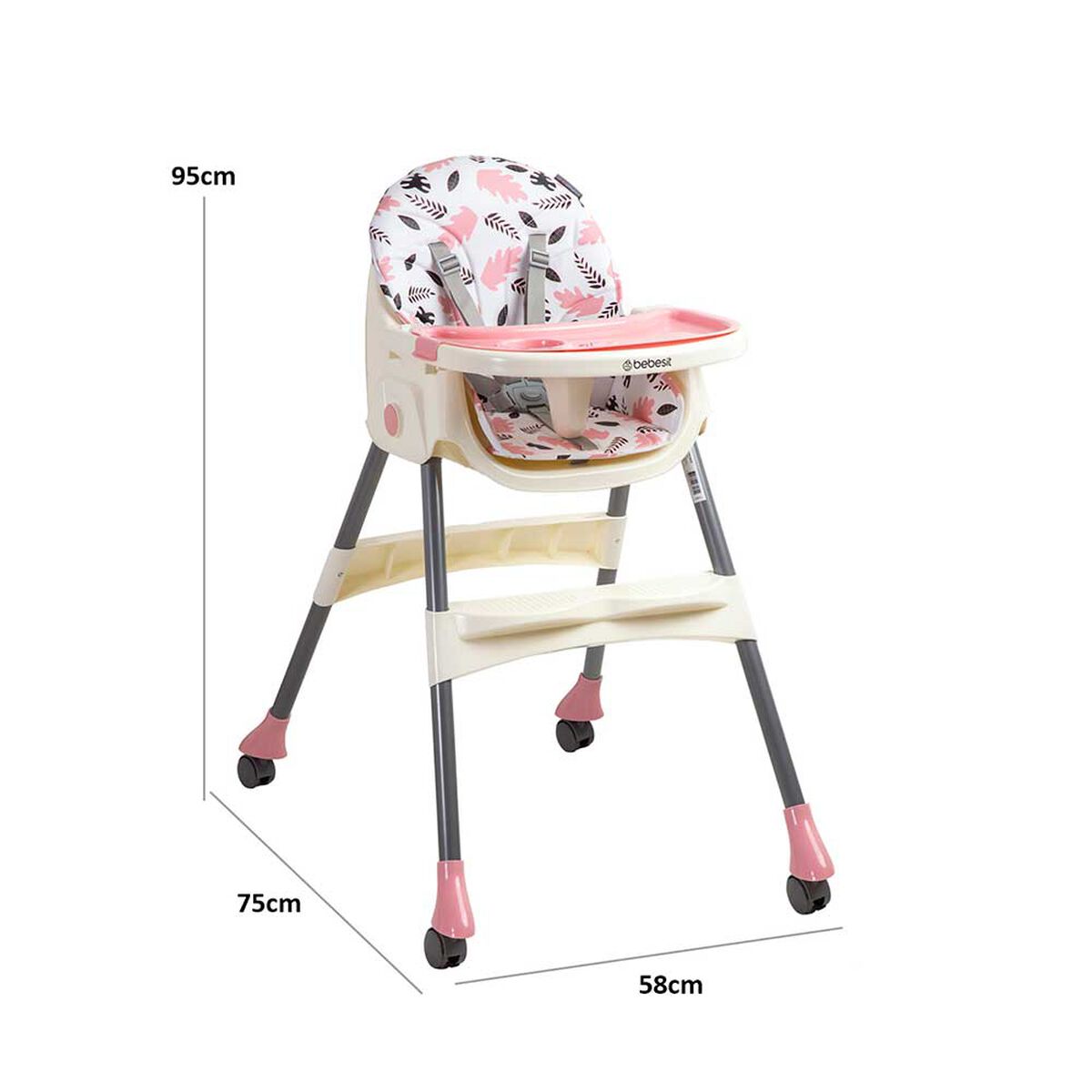 Silla Comer Rosada Bebesit