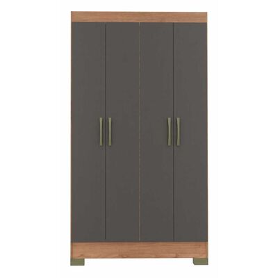 Imagen 2 del producto Clóset Vekkahome Roma 4 Puertas 1 Cajón Negro Café