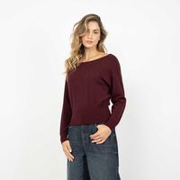 Sweater Mujer Zibel Burdeo, Choco, Gris