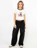Polera Crop Con Estampado Mujer Icono