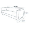 Sof&aacute; Tela Velvet Latam Home Brescia 3 Cuerpos