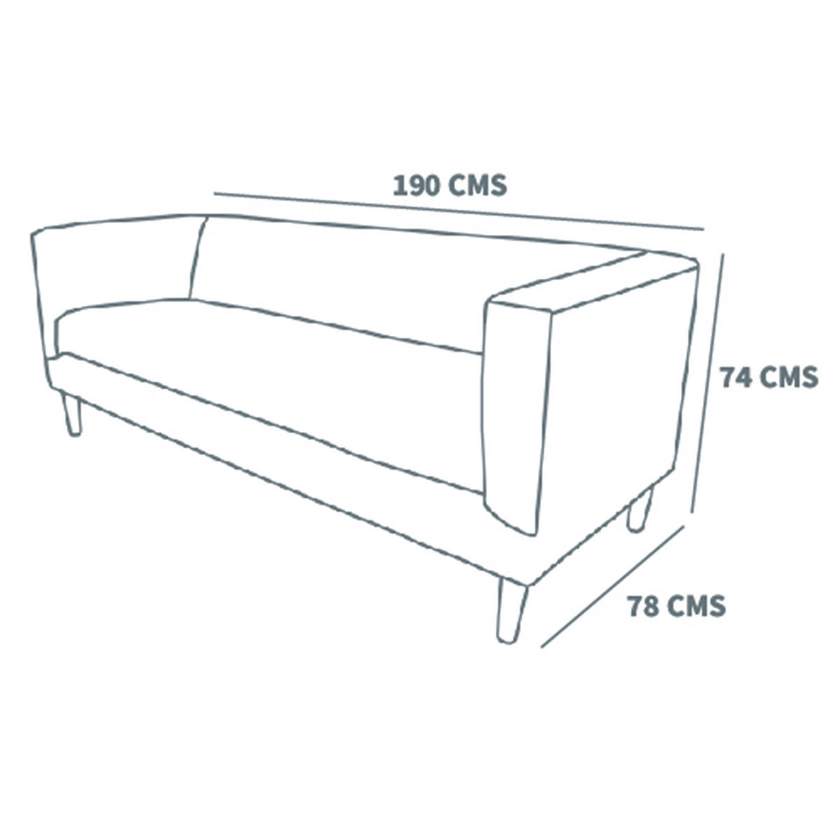 Sof&aacute; Tela Velvet Latam Home Brescia 3 Cuerpos