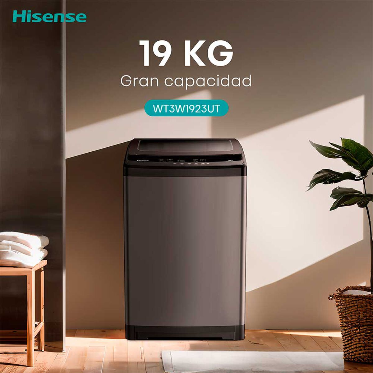 Lavadora Hisense WT3W1923UT 19KG