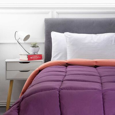 Imagen 1 del producto Plumón Bicolor Casanova 2 Plazas Liso Mora Coral