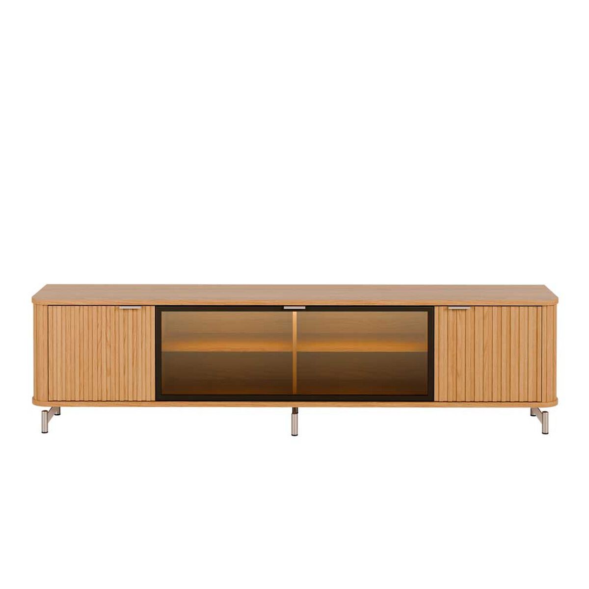 Rack TV  Decocasa Neon Float hasta 80" Carvalho