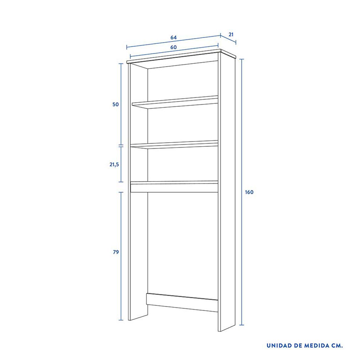 Combo Estante 2 Puertas + Estante Organizador de Baño 2 Puertas CIC Blanco