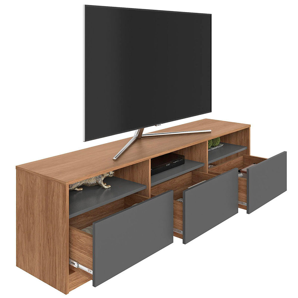 Rack TV Vekkahome Atlas Hasta 70" Caf&eacute;