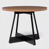 Mesa de Comedor Redonda Roca Capitolio 100cm Canela Negro