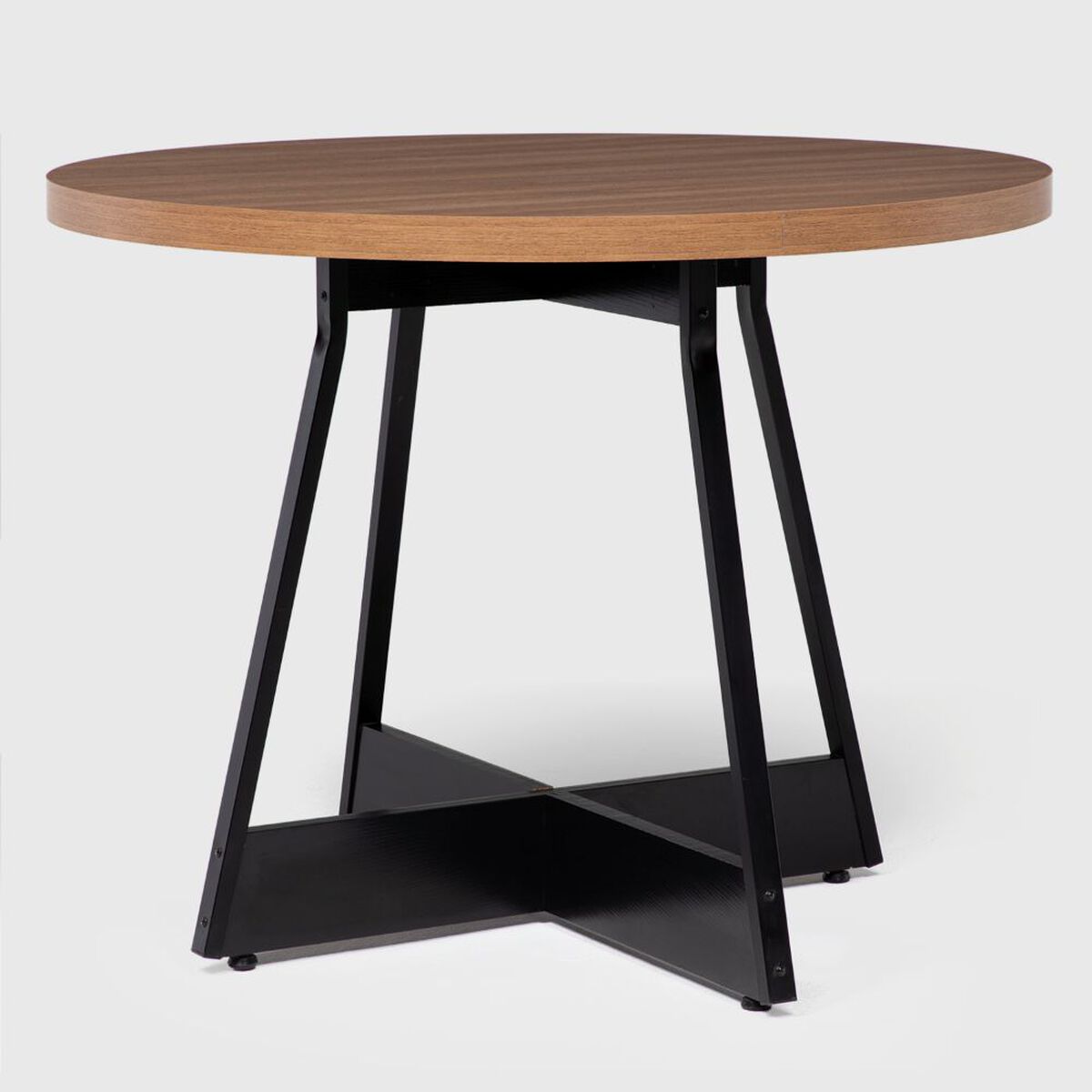 Mesa de Comedor Redonda Roca Capitolio 100cm Canela Negro