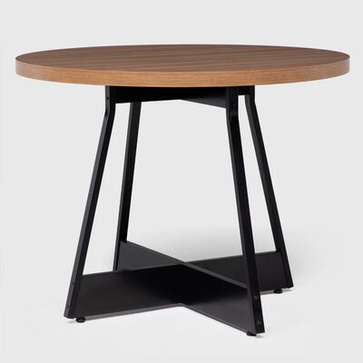 Mesa de Comedor Redonda Roca Capitolio 100cm Canela Negro