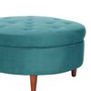 Pouf Latam Home Paris Tela Velvet Turquesa