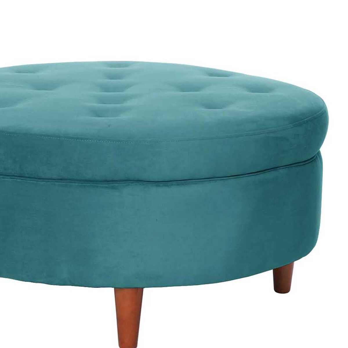 Pouf Latam Home Paris Tela Velvet Turquesa