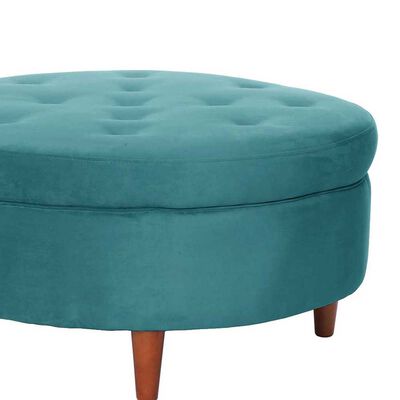 Imagen 2 del producto Pouf Latam Home Paris Tela Velvet Turquesa
