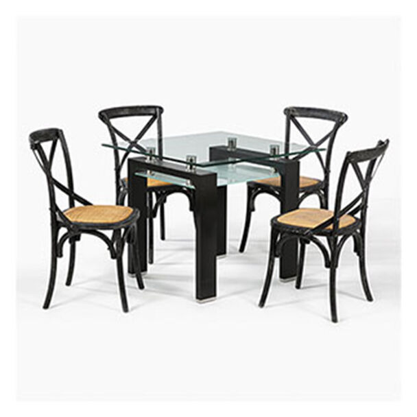Juego de Comedor Spazzio New Prisma 4 Sillas