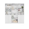 2 Estantes 2 Puertas + Estante 4 Repisas + 3 Complementos TuHome Home Blanco