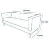 Sof&aacute; Tela Velvet Latam Home Brescia 3 Cuerpos