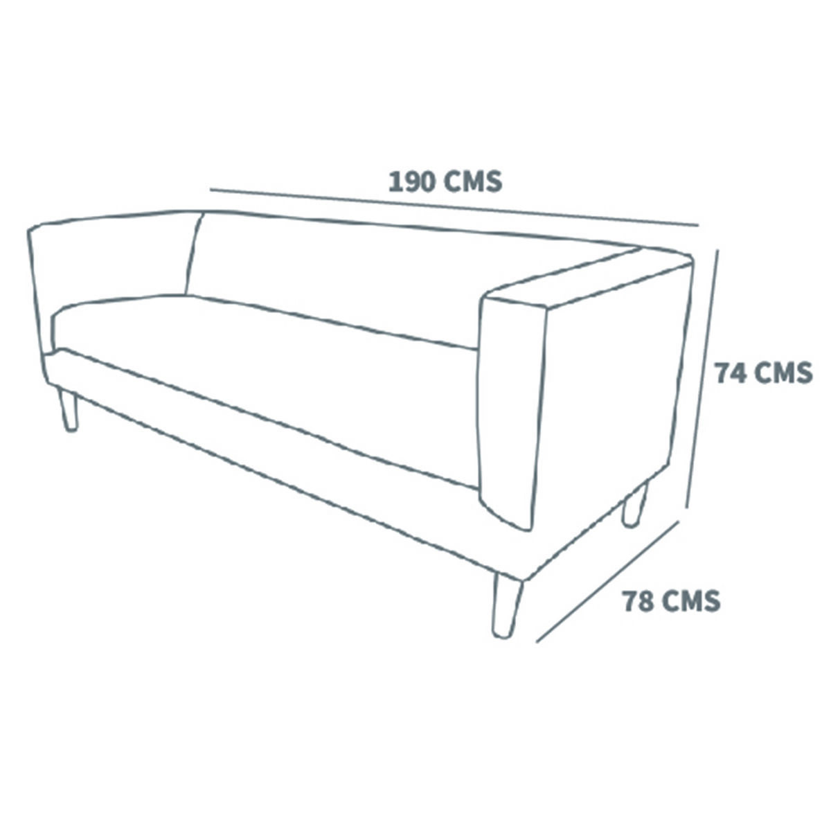 Sof&aacute; Tela Velvet Latam Home Brescia 3 Cuerpos
