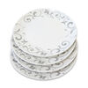 Set Platos Base Doral Flor 4 Piezas Gris