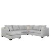 Seccional Izquierdo Muebles MPR Bruselas 7 Cuerpos Gris