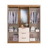 Closet Almore Uruguay 4 Puertas 3 Cajones Nogueira y Off White