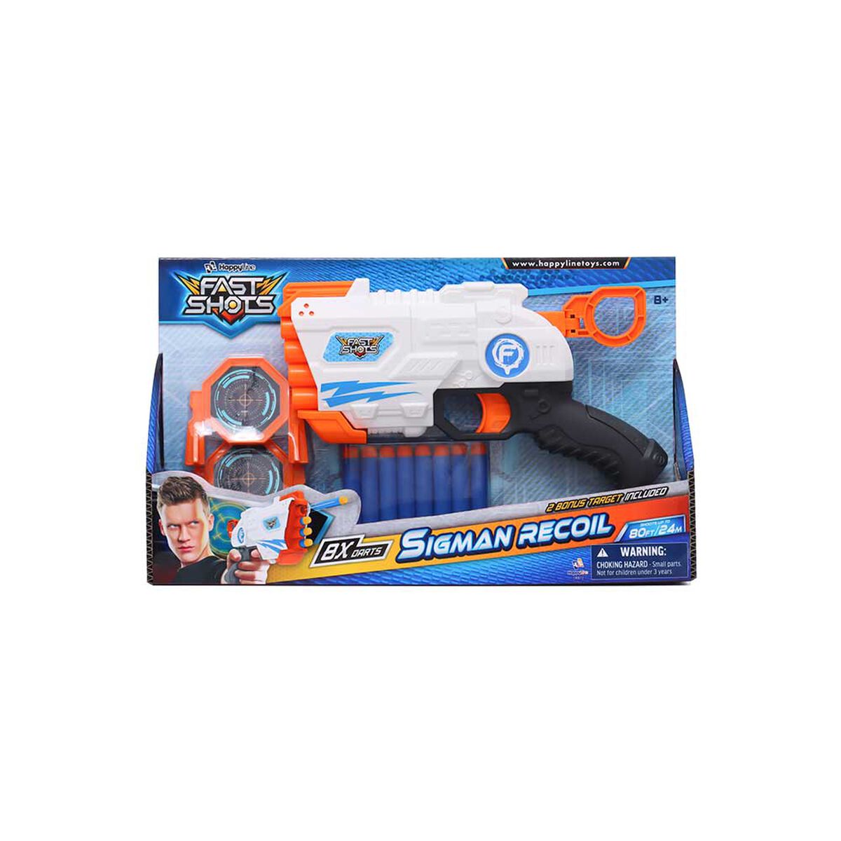 Set Lanzador, 8 Dardos Foam y 2 Targets