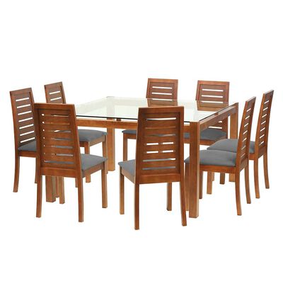 Juego de Comedor Latam Home Barcelona 8 Sillas Gris