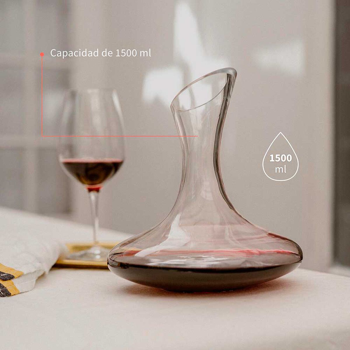 Decantador Aireador Vino Simplit Rouge 1500ml