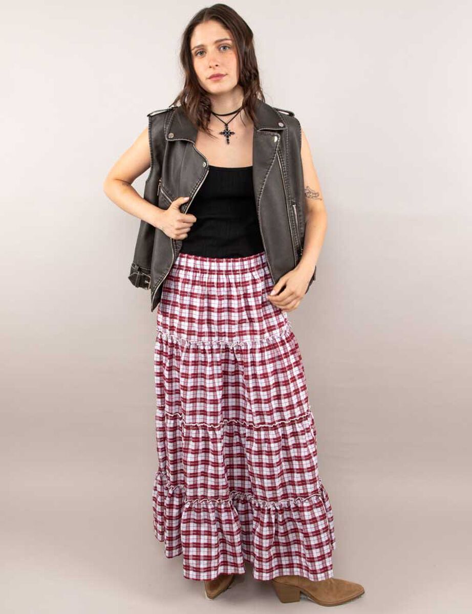 Falda Maxi Tartán Mujer Icono