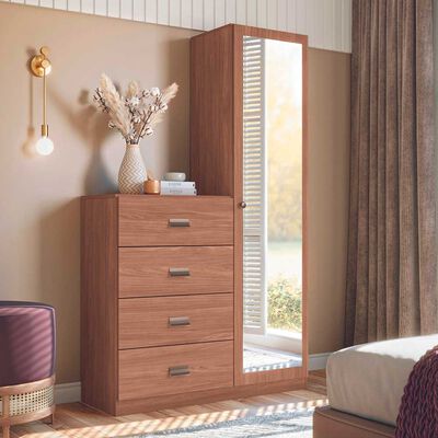 Imagen 1 del producto Cómoda Onessta Estilo 1 Puerta 4 Cajones Jatoba