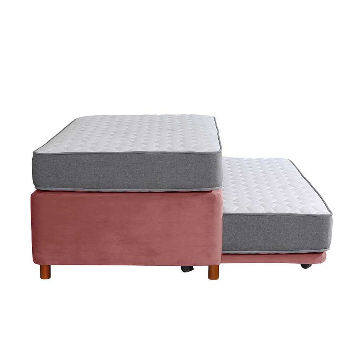 Cama Nido Latam Home 1,5 Plazas Zen Best Tela Palo Rosa