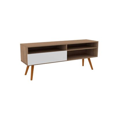 Rack TV Stanford 1 Puerta 2 Repisas Hasta 60" Bicolor