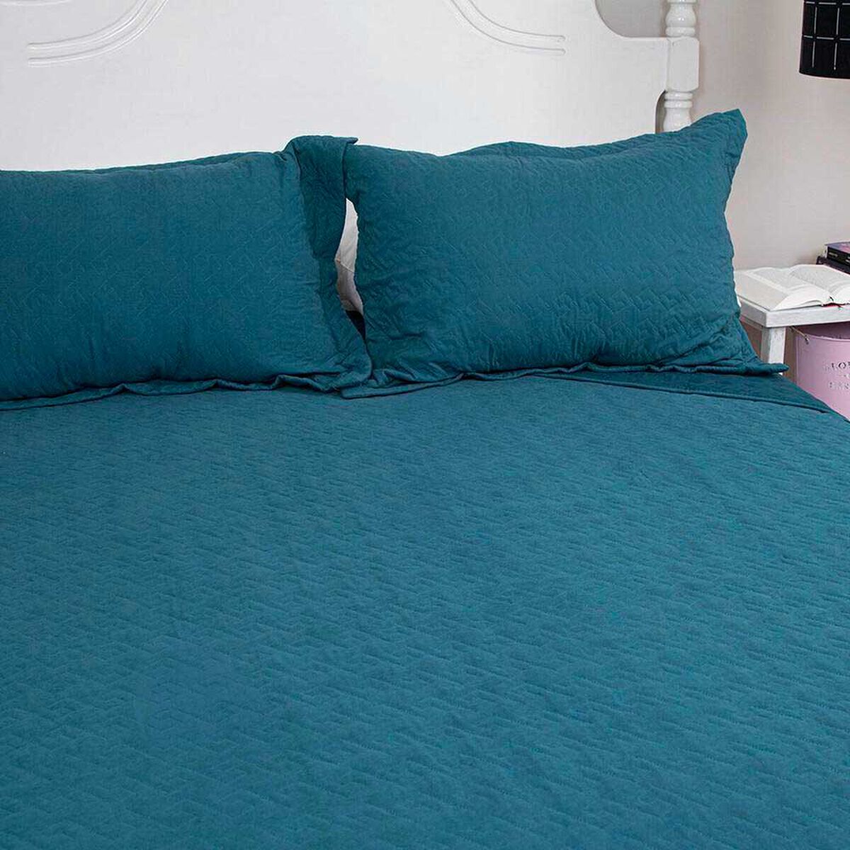Quilt Doral King Azul Marino Velvety