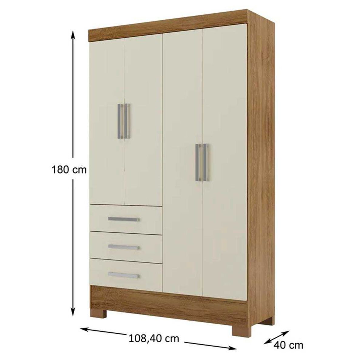 Clóset Altavision Itapema nat 4 Puertas 3 Cajones Cacau