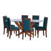 Juego de Comedor Latam Home Alicante 6 Sillas Azul Petr&oacute;leo