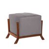 Pouf Latam Home Marsella Tela Velvet Gris
