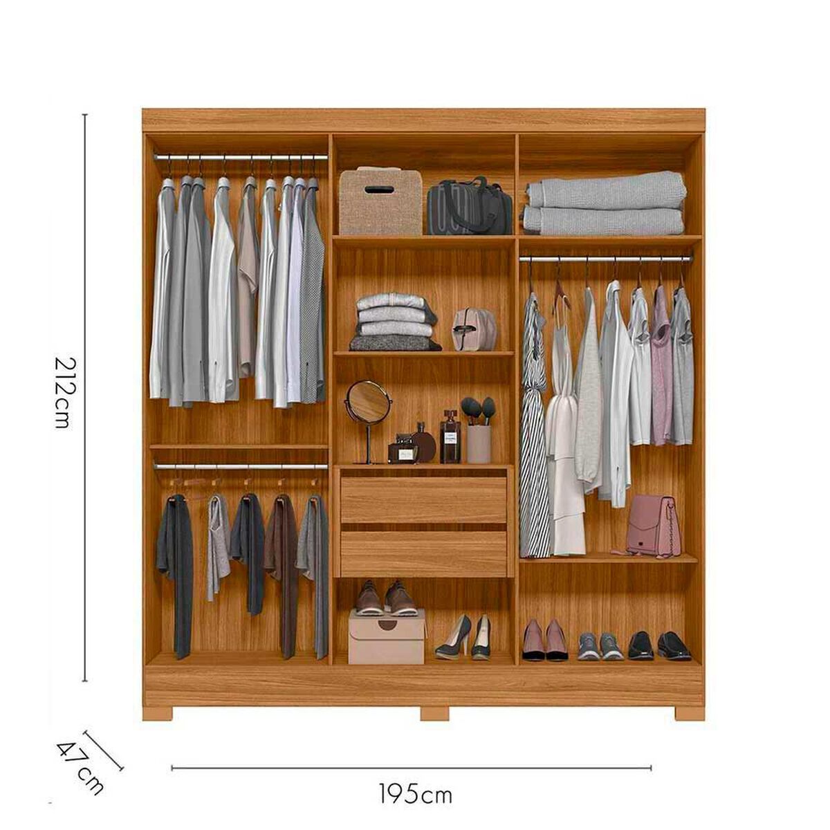 Cl&oacute;set Di Poretti Valencia 6 Puertas 2 Cajones Off White