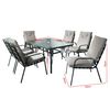 Juego de Comedor para Terraza Casanova Murano 6 Sillas Gris