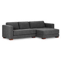 Sofá Seccional Derecho Rosen Copeland 3 Cuerpos Grafito