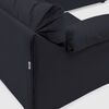 Seccional Muebles MPR Array&aacute;n 2-1-2 Cuerpos Felpa Negro